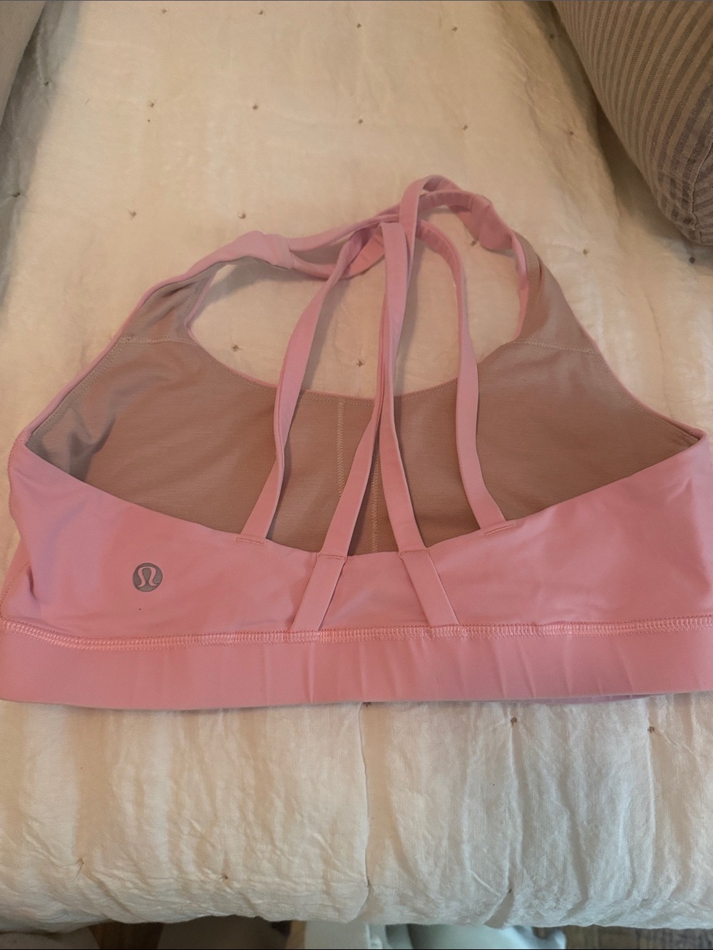 lululemon athletica Light Pink Strappy Back Sports Bra